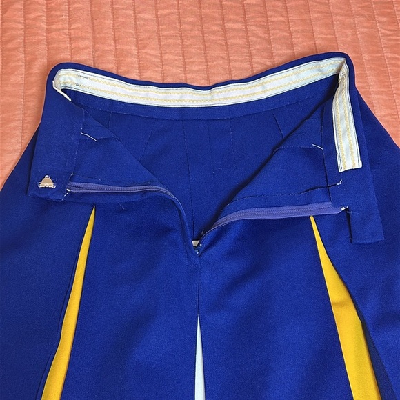 Vintage 1970s cheer skirt Yellow,Blue,White size approx XS - Picture 5 of 10